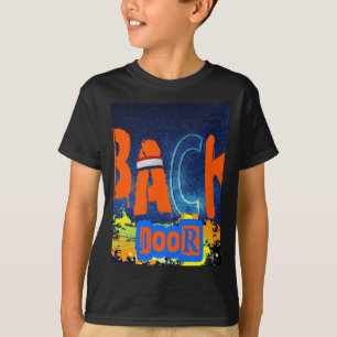 Camisa de chiffon com design “back Door Chemistry”