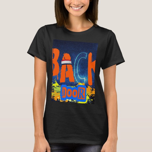Camisa de chiffon com design “Química da porta tra (Frente)