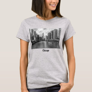 Camisa De Cinza De Chicago River E Trump Tower