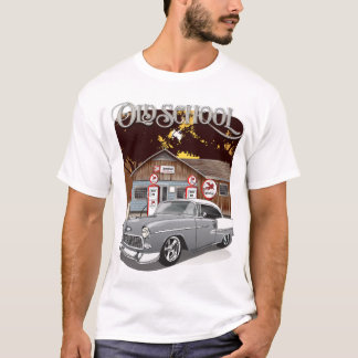 Camisa de Cinza de prata Chevy Bel Air 1955