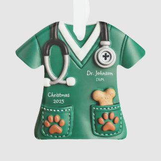 Camisa de Cirurgião Veterinário Enfeite Personaliz