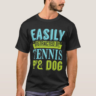 Camisa de citação de tênis e cão