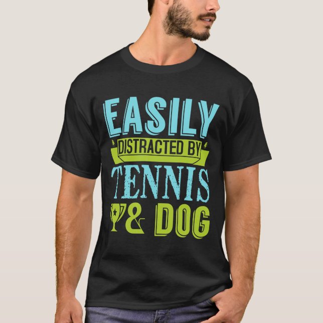 Camisa de citação de tênis e cão (Frente)