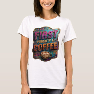 Camisa de Citação Roxa Limpa PRIMEIRA PRIORIDADE É
