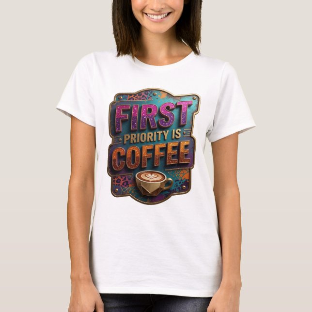 Camisa de Citação Roxa Limpa PRIMEIRA PRIORIDADE É (Frente)