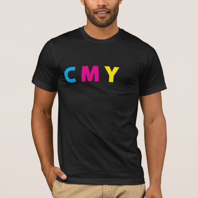 Camisa de CMYK - texto preto engraçado (Frente)