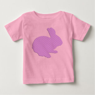 Camisa de coelho da Páscoa com Bolinhas roxa