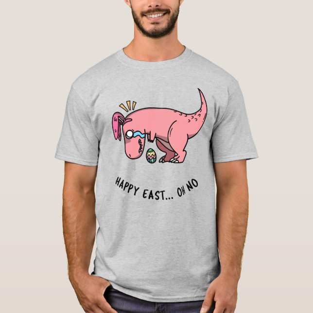 Camisa de Combate à Páscoa T-Rex (Frente)