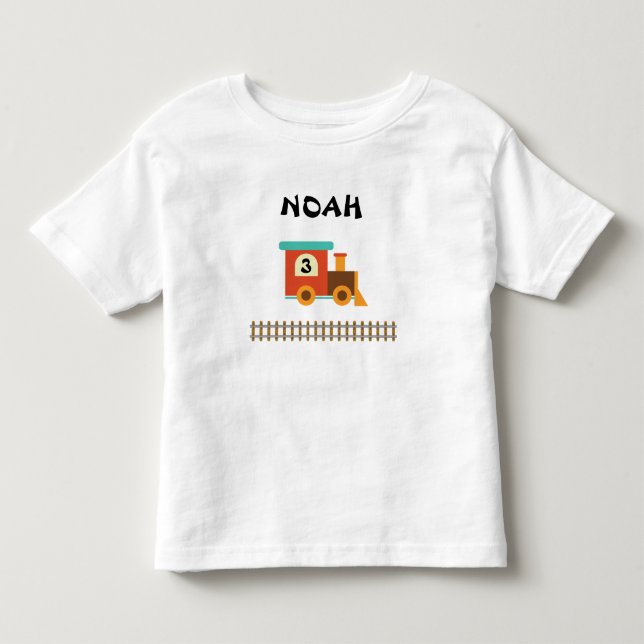 Camisa de Comboio de Aniversário para Crianças (Frente)