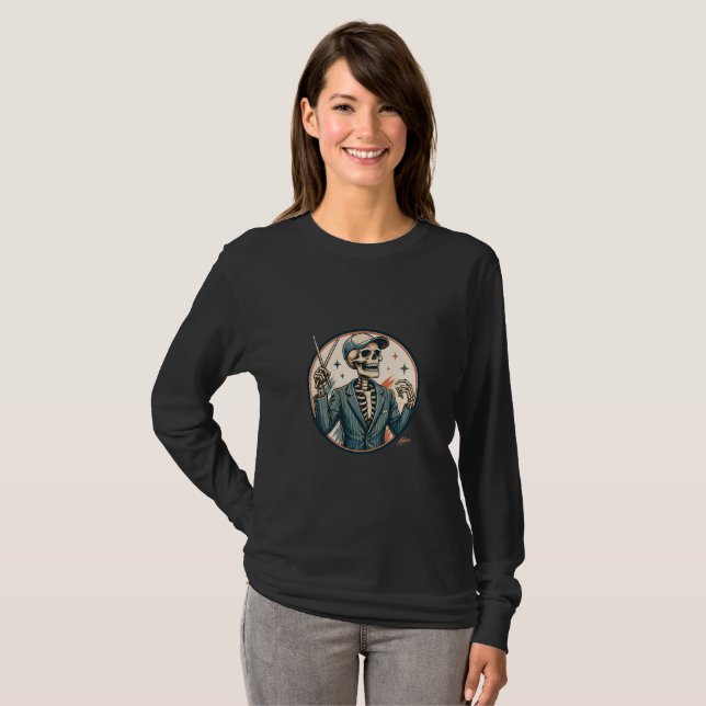 Camisa de Conductor Esqueleto Chique (Frente Completa)