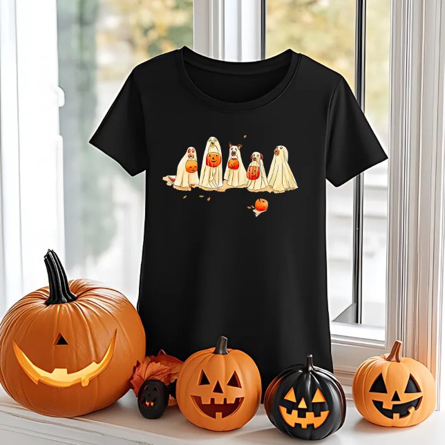 Camisa de conforto do Fantasma do Halloween,Fantas (Criador carregado)