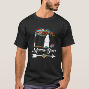 Camisa de Consciência Autismo Mama Bear Suporte Au