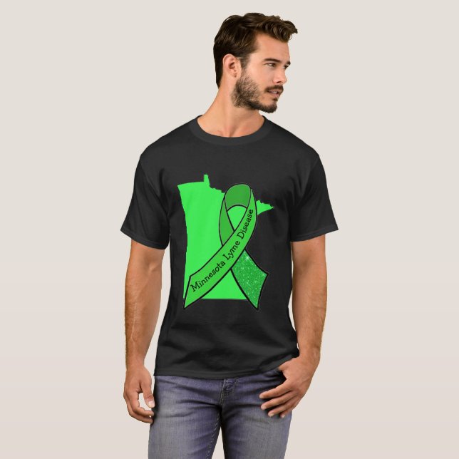 Camisa de Conscientização da Doença de Lyme em Min (Frente Completa)