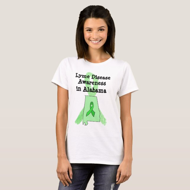 Camisa de Conscientização da Doença de Lyme no Ala (Frente Completa)