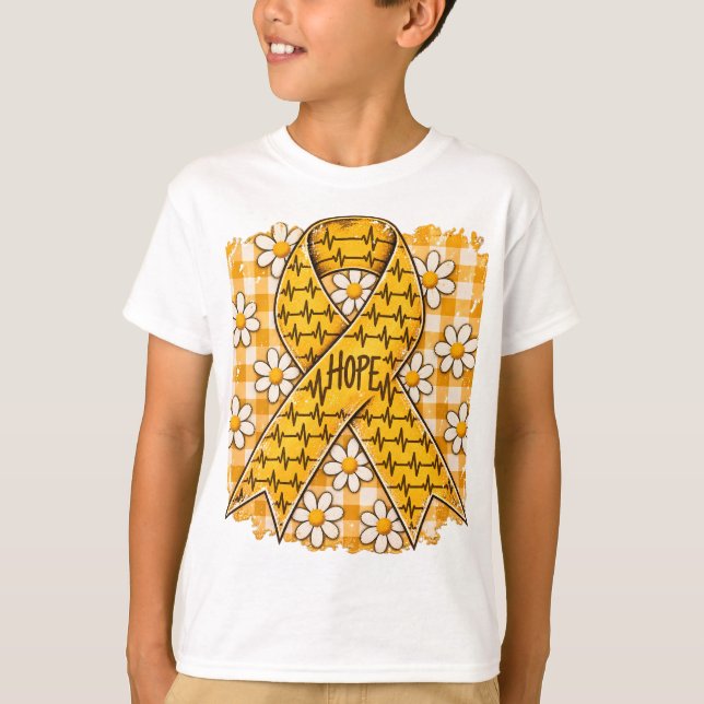 Camisa de Conscientização do Câncer Infantil, Fita (Frente)