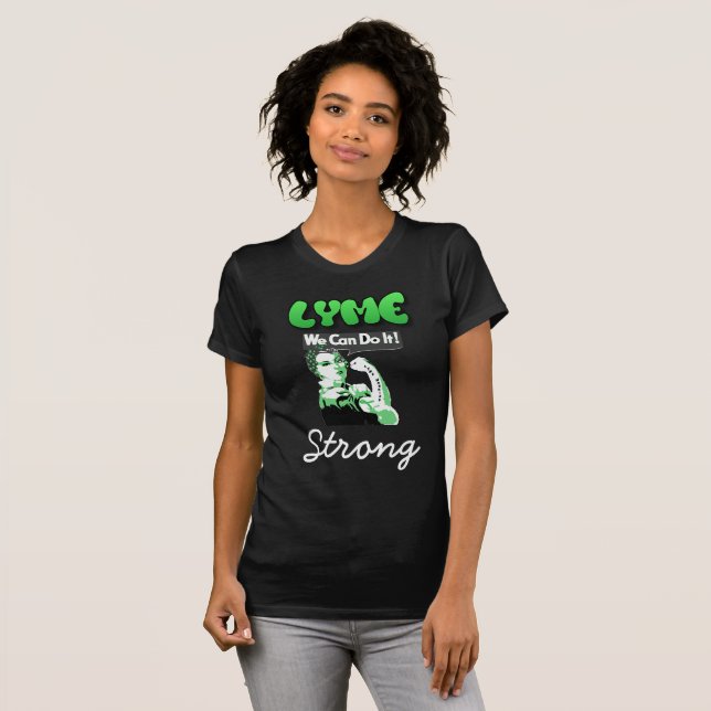 Camisa de Conscientização Lyme Forte Podemos Fazer (Frente Completa)