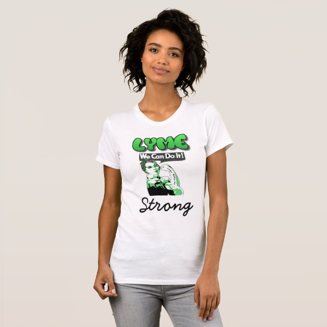 Camisa de Conscientização Lyme Forte Podemos Fazer (Frente Completa)