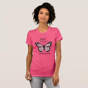 Camisa de conscientização para EDS Borboleta Rosa