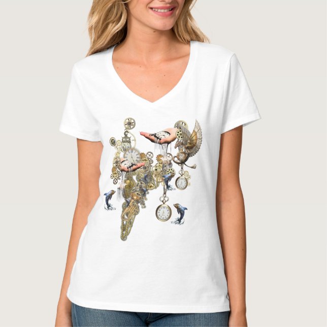 Camisa de contar histórias em Steampunk design (Frente)