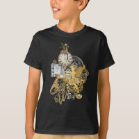 Camisa de contar histórias em Steampunk design