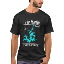 Camisa de Coordenadas Náuticas do Lago Martin Alab