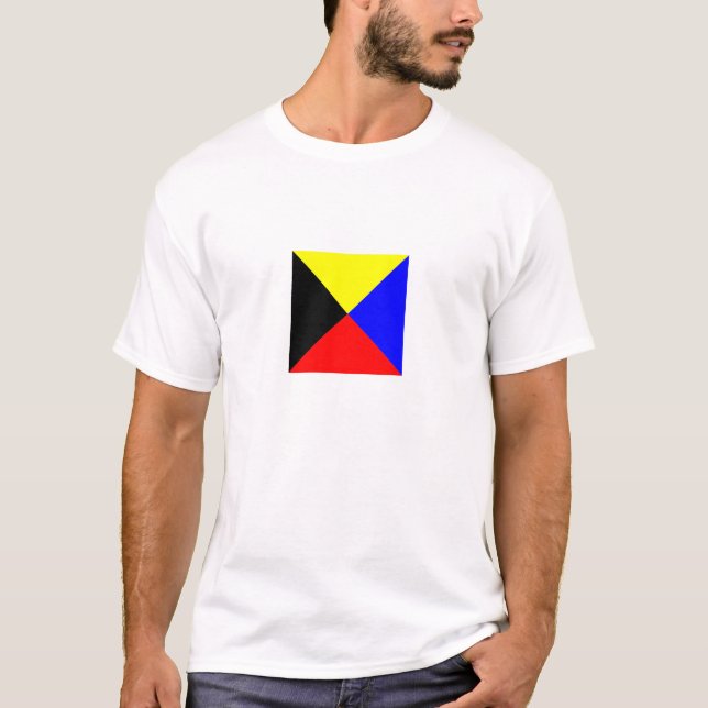 Camisa De Cor Leve Do Bandeira Zulu (Frente)
