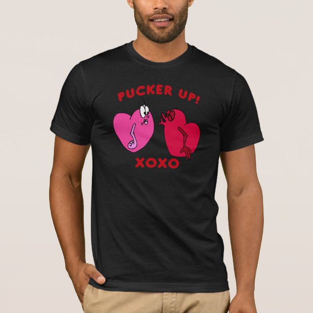Camisa de Coração Namorados Pucker para cima (Frente)