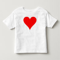 Camisa De Coração Vermelho Para Meninas