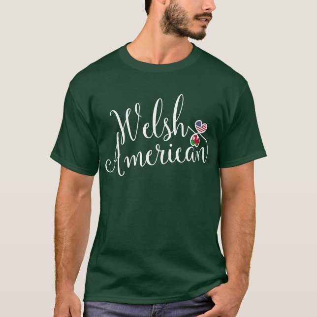 Camisa de Corações Entusilado Galês Americano (Frente)