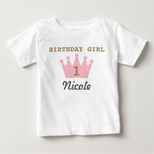Camisa de Coroa de Aniversário Personalizada