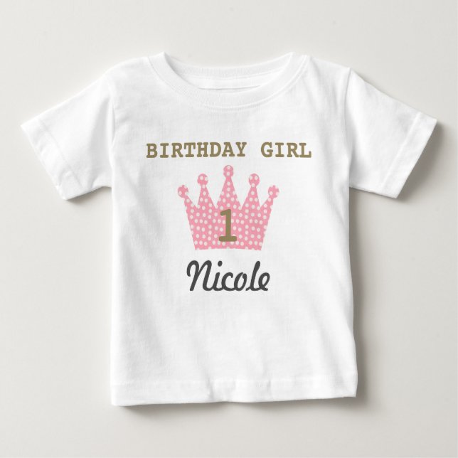 Camisa de Coroa de Aniversário Personalizada (Frente)