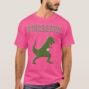 Camisa De Corredora Do Dinossauro T Rex Correndo C