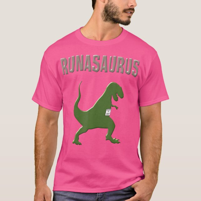Camisa De Corredora Do Dinossauro T Rex Correndo C (Frente)