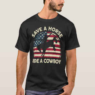 Camisa de corrida de cavalos Salve um cavalo Monte