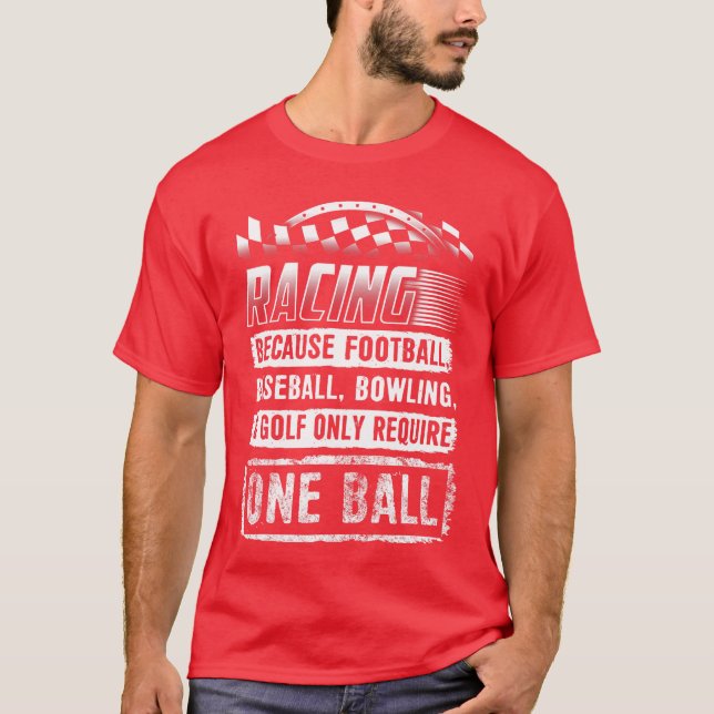 Camisa de Corrida Divertida Corrida de Uma Bola Co (Frente)