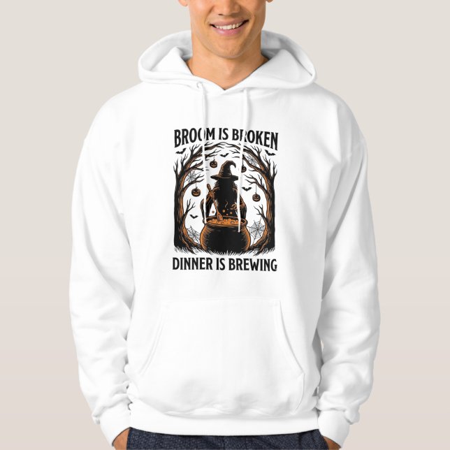 Camisa de Cozinha de Bruxa Design de Caldeirão Eng (Frente)