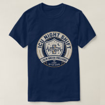 Camisa de Crachá de Enfermeira do Turno Noturno da
