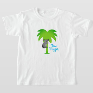 Camisa de criança de abraço de árvore com cinza