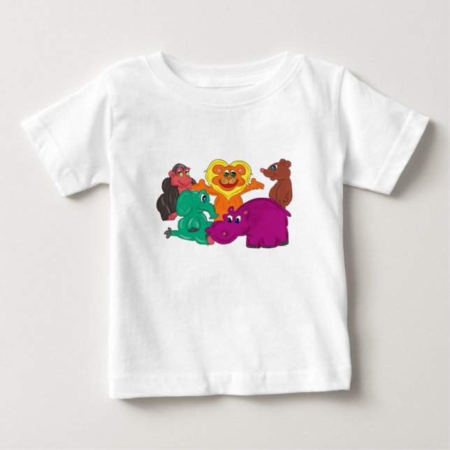 Camisa de Criança de Animais Selvagens (Frente)