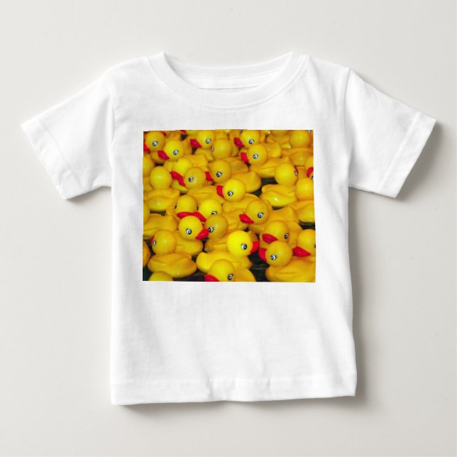 Camisa de criança pequena de pato de borracha (Frente)