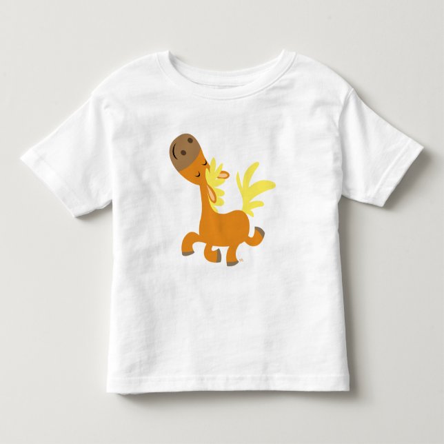 Camisa de criança Pônei de desenho animado feliz (Frente)