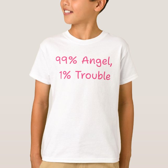 Camisa de Crianças Anjos Doce e Sassy (Frente)