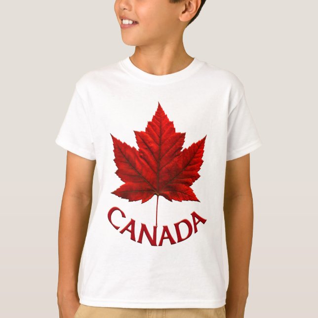 Camisa de crianças do Canadá camisa suvenir crianç (Frente)