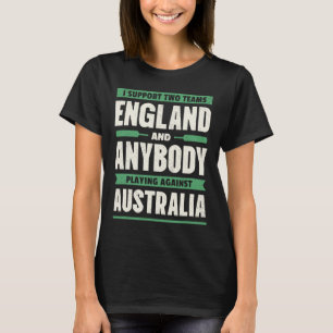 Camisa de críquete inglês duas equipes não Austrál