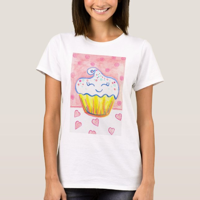 Camisa de Cupcake Feliz (Frente)