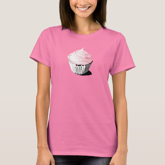 Camisa de cupcake rosa (Frente)