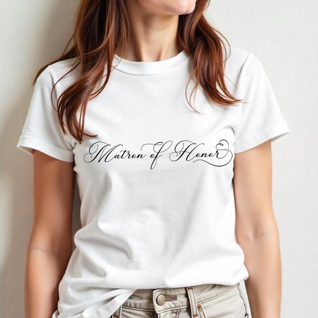 Camisa de Dama de Honra – Camiseta Elegante para o (Matron of Honor Tee)
