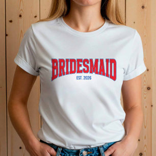 Camisa de Dama de Honra com Brilho Falso Azul e Ve