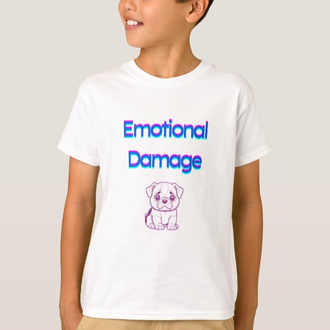 Camisa de Danos Emocional para Meninos (Frente)