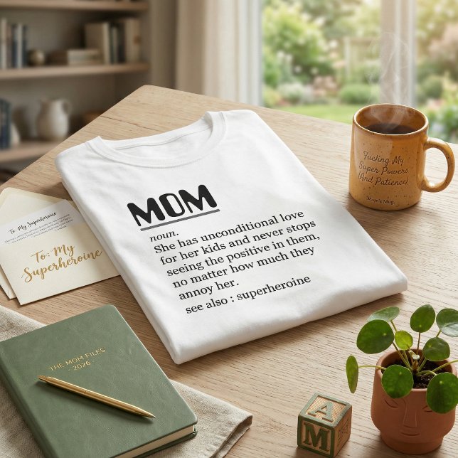 Camisa de Definição da Mãe Personalizada para o Di (Funny Mom Definition Sarcastic Witty Mother's Day 2026 Personalized
)